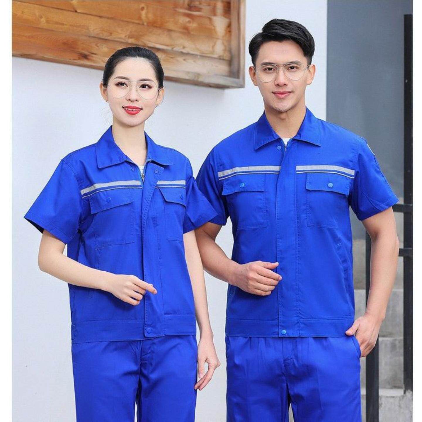 夏季半袖防静电工作服套装加油站