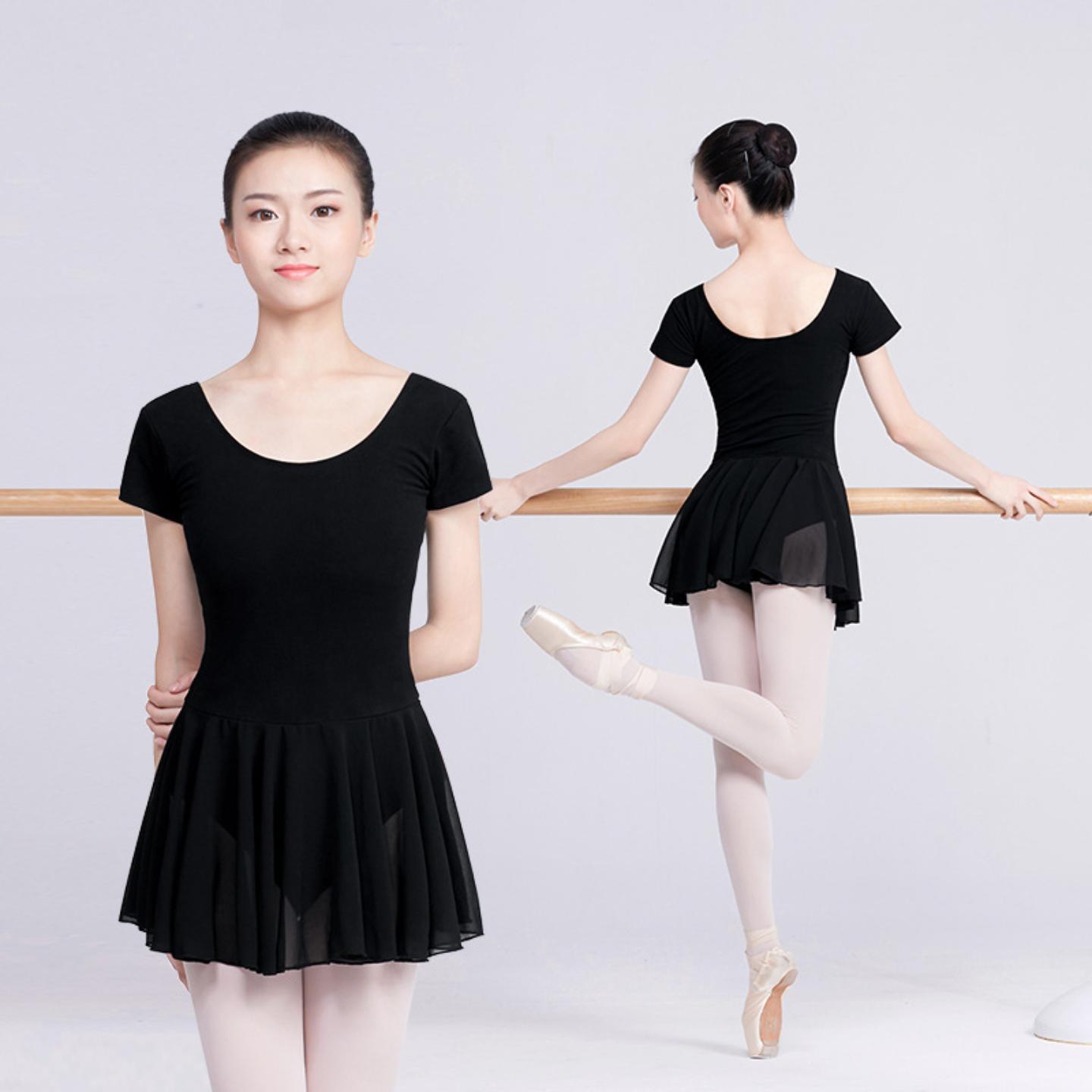 现货新款舞蹈练功服女短袖舞蹈服
