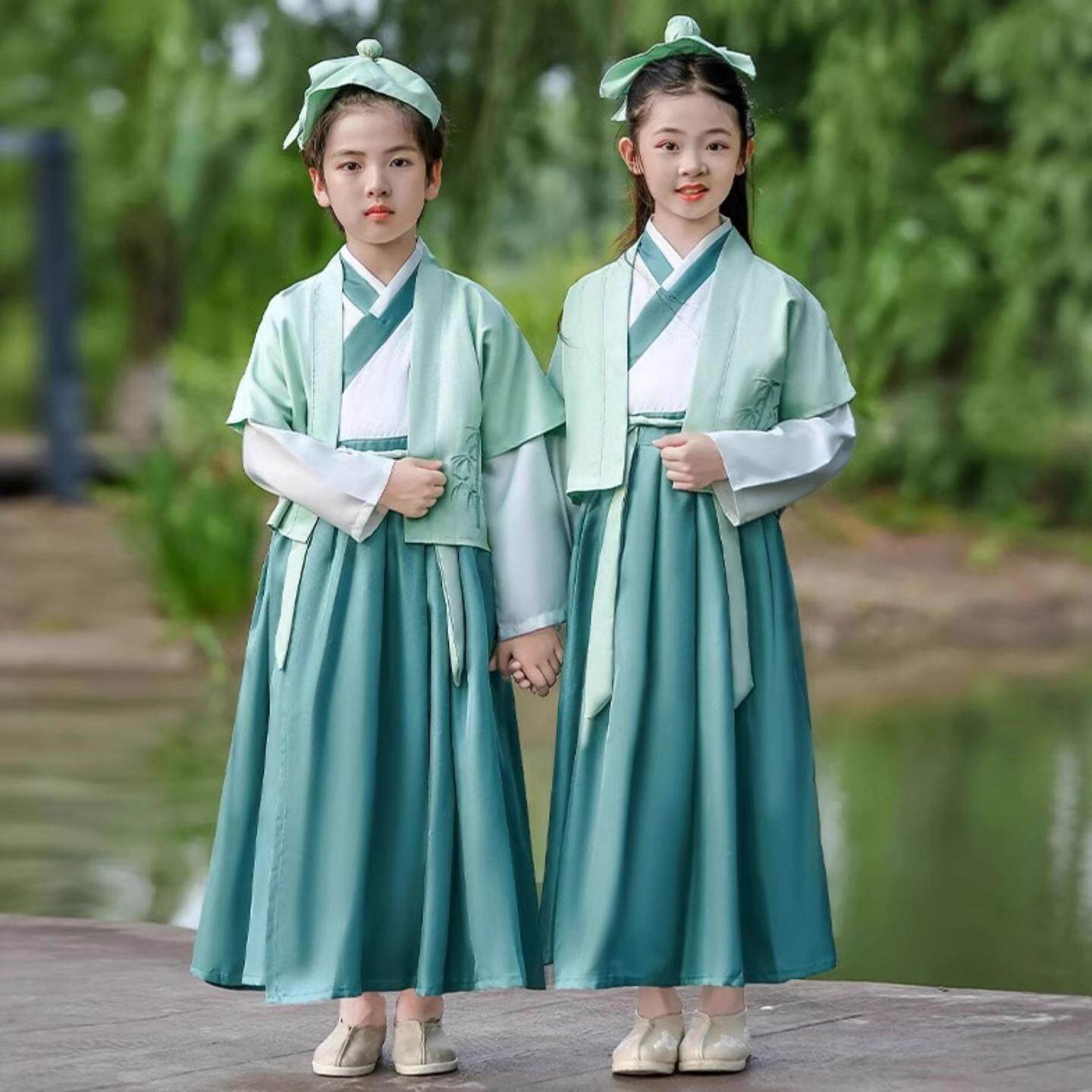 汉服男童幼儿园中国风演出服男孩