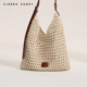 CierraKorey官网 蜜蜡牛皮托特包包女夏季 编织包单肩腋下包斜挎包