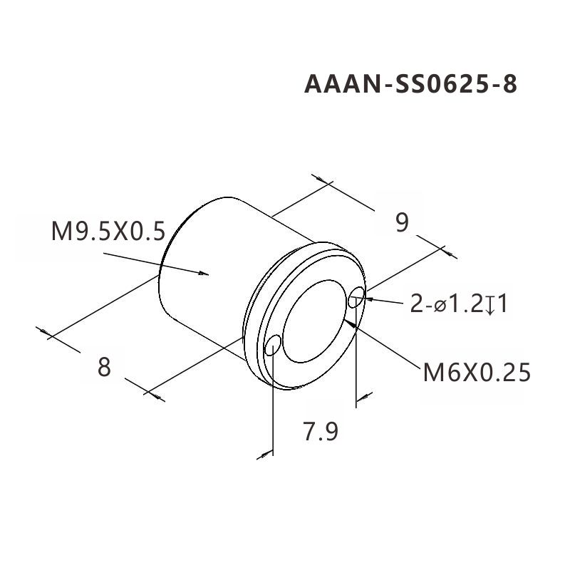 AAAN-SS系列外螺纹螺纹副\精密细牙螺丝\螺母\M3M4M5M6X0.25