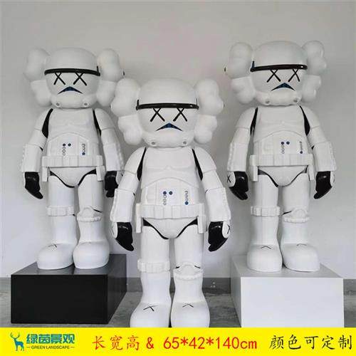 潮流网红KAWS玻璃钢卡通雕塑家居美陈装饰芝麻街商业主题形象摆件