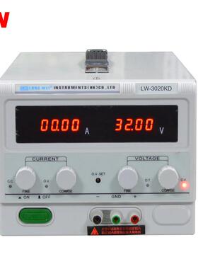 LW3020KD龙威可调稳压开关电源30V20A电镀老化LED测试高精度电源