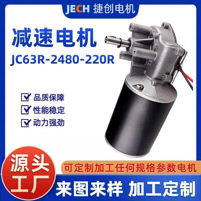 36V24V有刷永磁直流减速升降搅拌电机大力距涡轮蜗杆减速电机马达