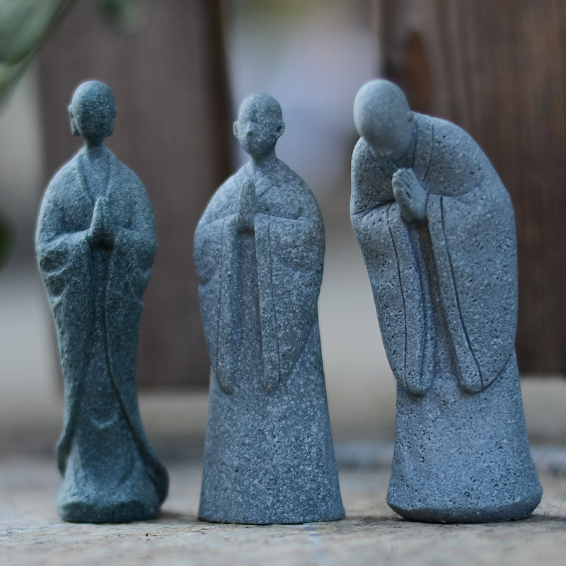 花百事盆景造景摆件人物佛像装饰品仿真景观微观佛陀植物盆栽摆件