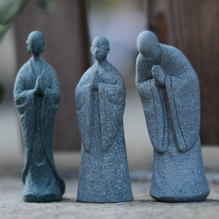 花百事盆景造景摆件人物佛像装饰品仿真景观微观佛陀植物盆栽摆件