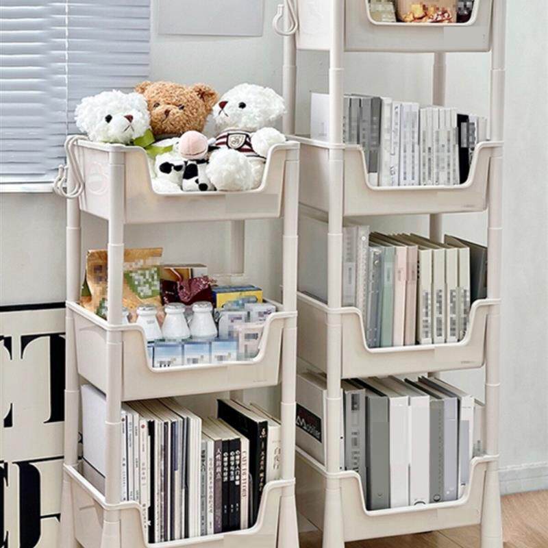 Wheeled storage rack floor-standing table placed under the table movable cart storage rack table
