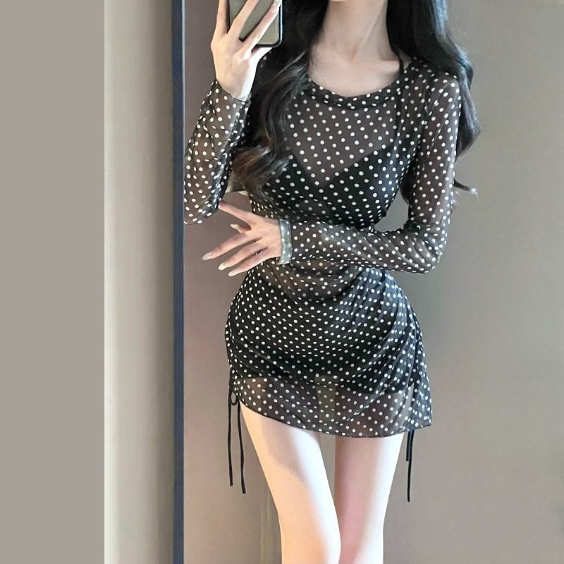 夏季比基尼长袖防晒罩衫分体