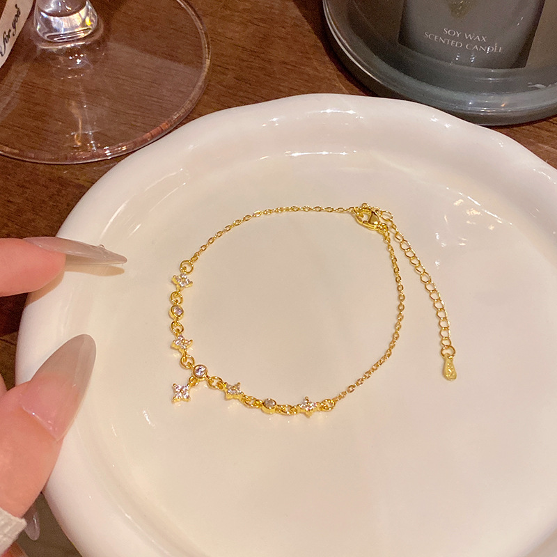韩系爆款超闪锆石手链女轻奢小众