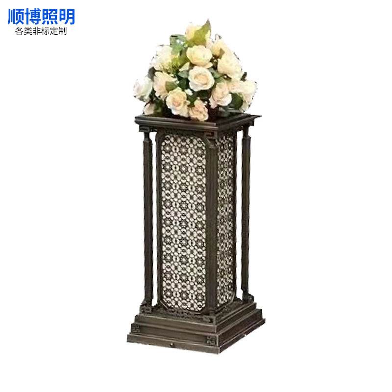 草坪灯不锈钢拉丝新中式庭院草地灯公园立柱灯户外别墅小区景观灯