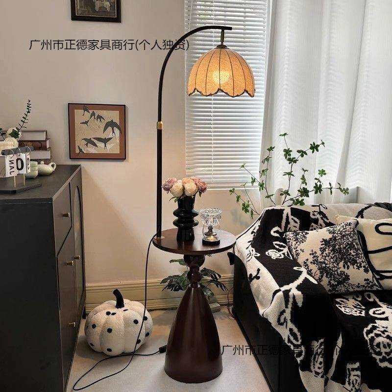 新款中古风客厅落地灯置物架一体沙发灯卧室床头柜氛围感落地台灯,电子元器件市场,其它元器件,淘宝优惠券,粉丝福利购,淘宝优惠卷