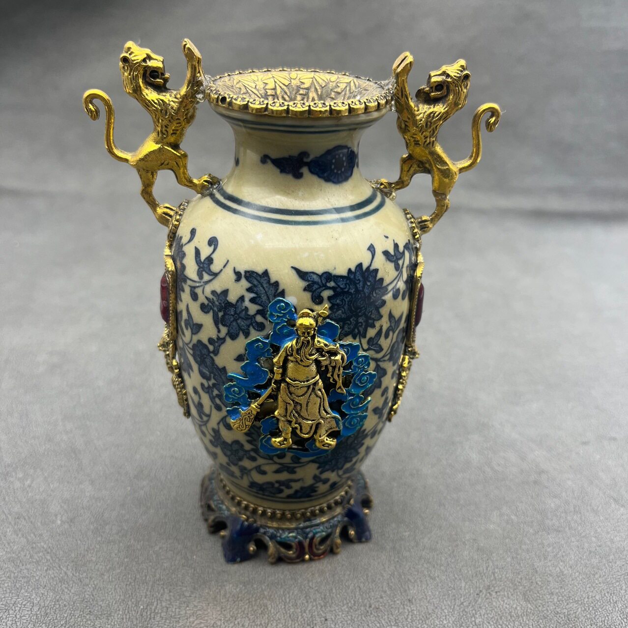 复古青花陶瓷玄关摆件