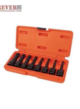 华丰巨箭8件套T型铬钼钢连体批头套筒工具盒 HF-81008A4火花塞