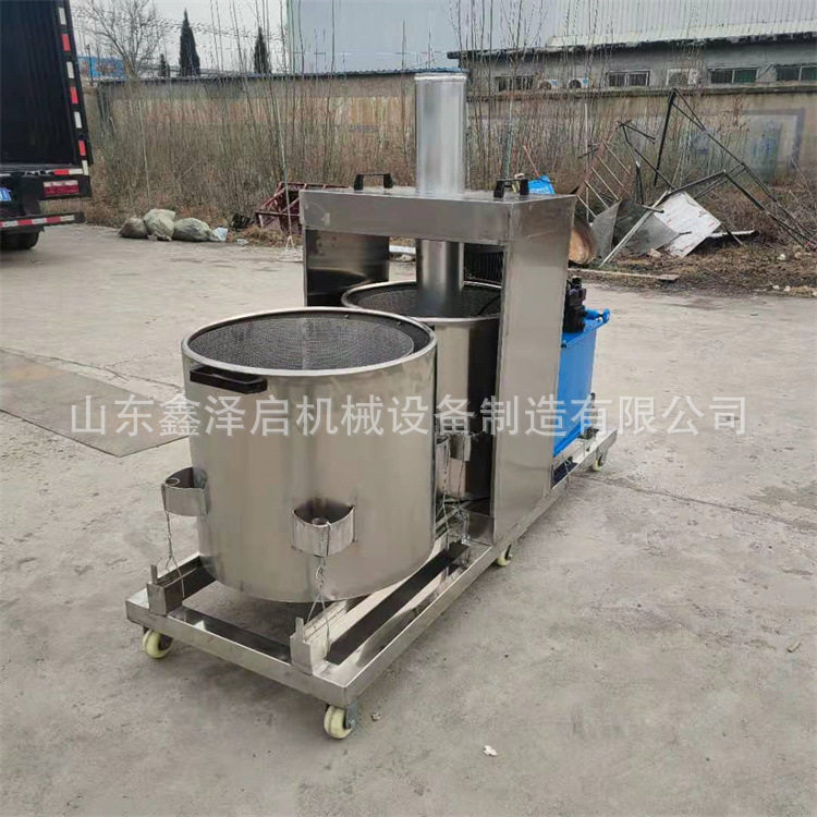 全自动酒糟压榨机器 双桶果蔬液压压榨机 猪油渣脱油压榨设备