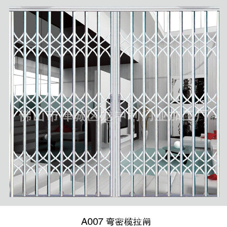 厂家优惠不锈钢拉闸推拉防盗门窗阳台逃生收缩门201304拉闸门