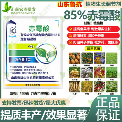 鲁抗85%赤霉酸结晶粉果实膨大增产促开花 苗齐苗壮植物调节剂农药