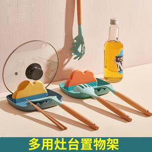 锅盖架厨房台面带接水盘家用放锅盖砧板收纳架锅铲汤勺筷子置南舟