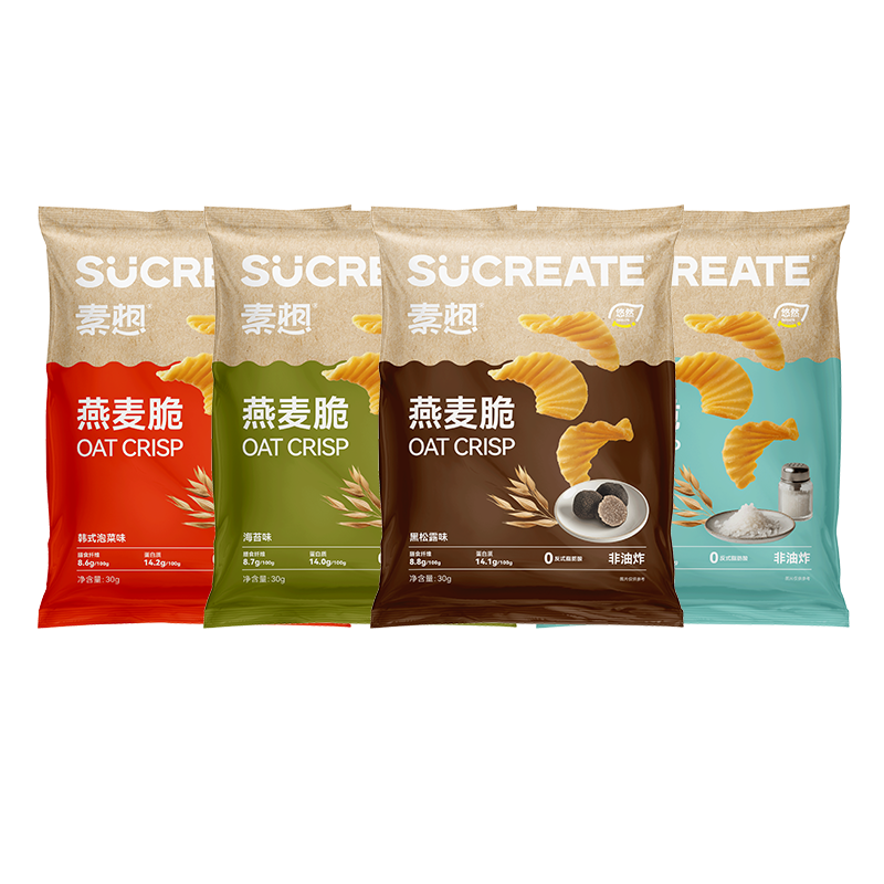 【U先】素想非油炸燕麦脆片零食健康小吃营养薄脆饼膨化薄片,零食/坚果/特产,膨化食品,淘宝优惠券,粉丝福利购,淘宝优惠卷