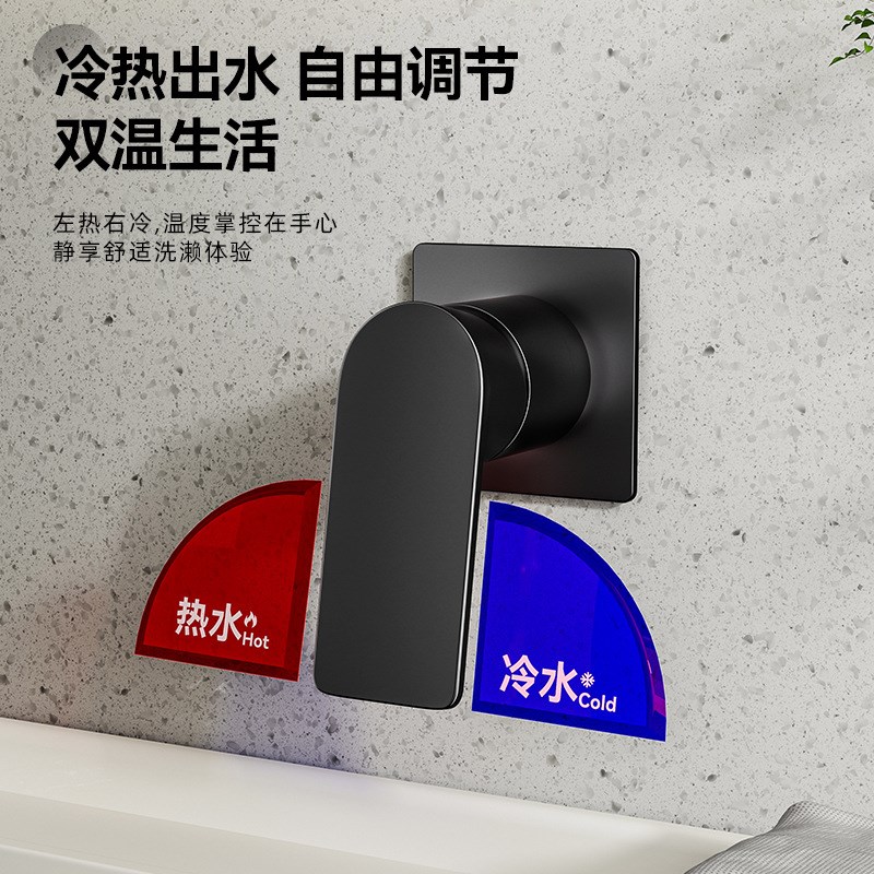 生活颂卫生间洗脸盆冷热水龙头 浴室洗手池台上盆暗装水龙头