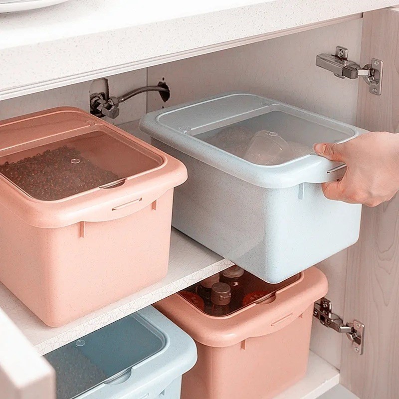 厨房米桶收纳桶家用储米箱20斤10KG防虫防潮密封面粉猫狗粮桶塑料