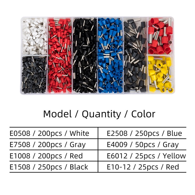 跨境热卖 管式端子4边压接钳组套1200管型端子压线钳组合工具套装