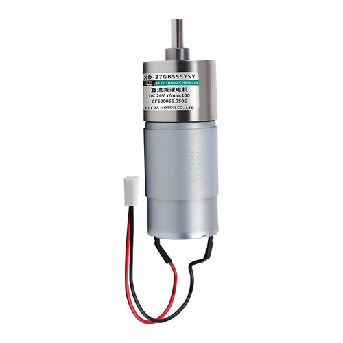 工厂直销大扭矩24V 555电机齿轮减速100转可调速正反微型直流马达