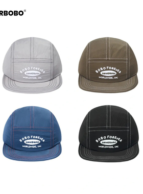 BOBO复古英文印花棒球帽 2025新款 百搭大头围显脸小宽檐遮阳男女