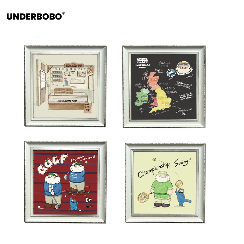 UNDERBOBO背景墙刺绣挂画装饰画