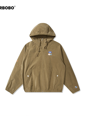 BOBO环游世界系列连帽拉链外套 2025女春秋新款美式复古开衫卫衣