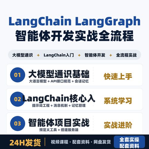 LangChain LangGraph智能体开发实战从入门到精通全流程