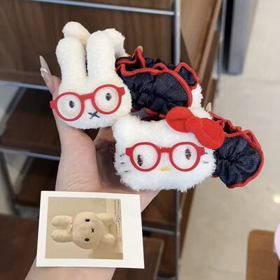 米菲兔牛仔波点香蕉夹 显发量盘发发饰 少女心百搭后脑勺发夹