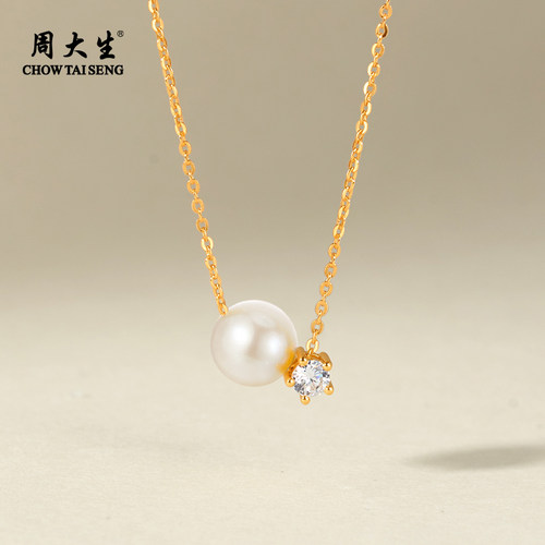 周大生小行星珍珠项链女
