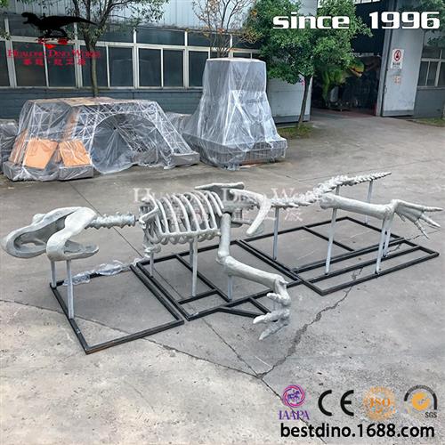 蛇年大型仿真霸王龙化石骨架恐龙模型摆件电影道具制作美陈.
