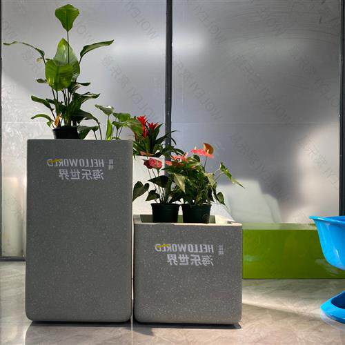 玻璃钢花箱商场花盆售楼部组合花钵户外落地大型花池可移动种植盆