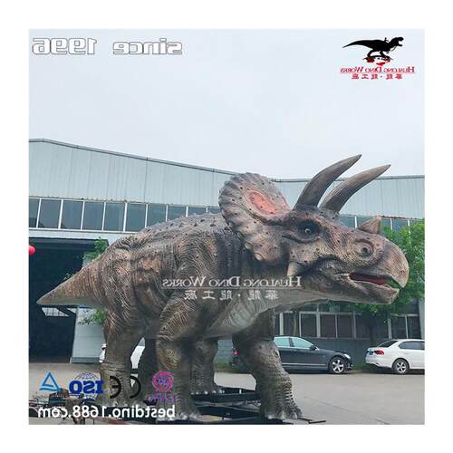 节日假期商场景区游乐园引流利器仿真恐龙机械三角龙会动会叫