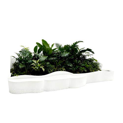 户外玻璃钢花箱商场花盆方形花钵广场种植树池售楼部组合移动花箱