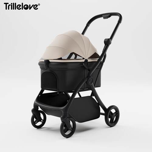 Trillelove轻便宠物推车一键折叠一体式狗猫咪外出自动收车小型犬