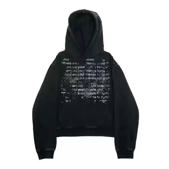 Shibu American-Style Vintage Punk Youth Metallic Music Festival Outfit Light Casual Everyday Personality Sweatshirt