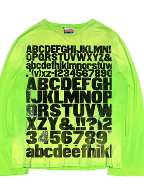 十卟SHIBU街头重金属heavymetal印花嘻哈垃圾摇滚颓废绝辣长袖T恤