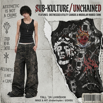 哥特系鬼马暗黑不规则vintage朋克穿搭Punk outfits亚文化背心