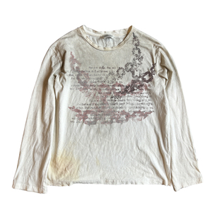 十卟SHIBU 暗黑系穿搭前卫态度tee复古vintage做旧美式脏脏长袖