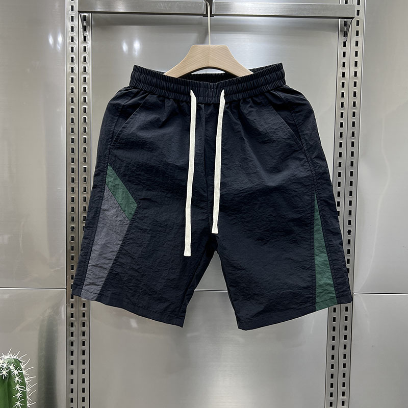 短裤男士夏季薄款宽松直筒韩版潮流条纹速干运动裤青年休闲五分裤