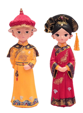 故宫宫廷格格娃娃摆件复古中国风特色北京纪念品送女生生日礼物