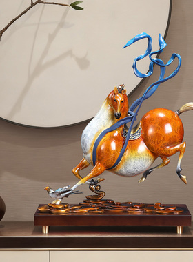 马踏飞燕马摆件客厅博古架办公室领导装饰公司开业商务乔迁礼品