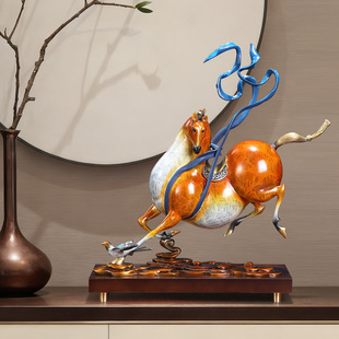 马踏飞燕马摆件客厅博古架办公室领导装饰公司开业商务乔迁礼品