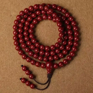 帝王血龙木手串玉化松明子透光原木文玩珠子108盘玩男女手链佛珠