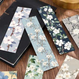 30张花朵书签植物花卉装饰阅读书页书籍标注标记创意礼物礼品学生