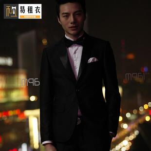 黑色燕尾服租赁男演出美声大合唱服主持歌手西服套装新郎结婚礼服