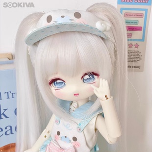 【现货】糯娃娃社药药 三分二次元带妆头 三插六分单头BJD娃头