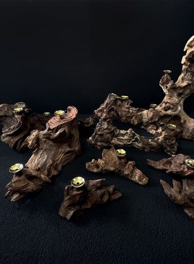 极速水晶球底座 i 风化木枯木 奇石随型底座 一物一图 简约家居摆